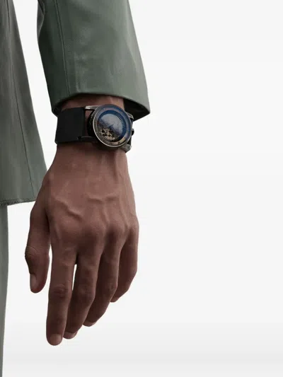 Fob Paris R413 Torch Leather 41.3mm In Black