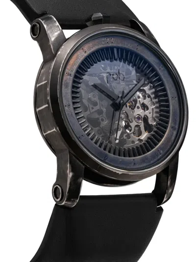 Fob Paris R413 Torch Leather 41.3mm In Black