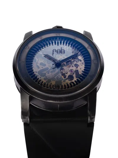 Fob Paris R413 Torch Leather 41.3mm In Black