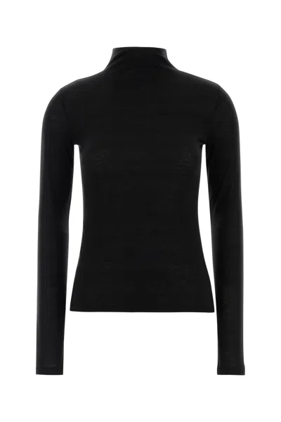 Calvin Klein Top Slim With A Turtle Neck In Black