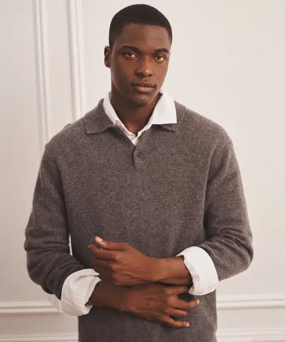 Naadam Luxe Cashmere Polo Sweater In Gray