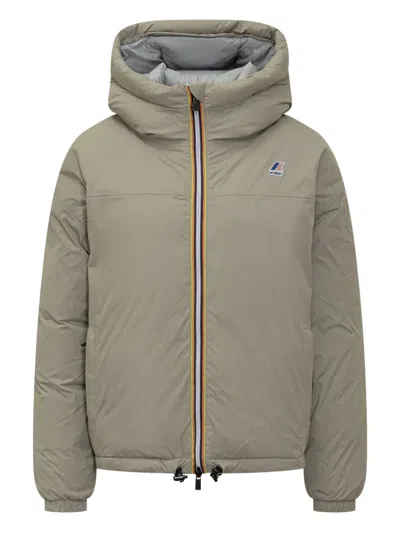 K-way Le Vrai 4.0 Albine Hooded Jacket In Gray