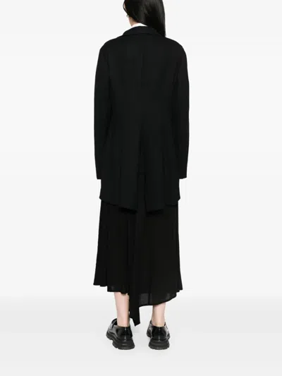 Yohji Yamamoto Asymmetric Wool Jacket In Black