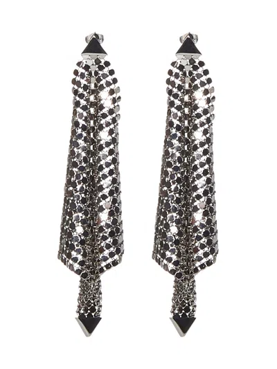 Rabanne Pixel Earrings In Metallic