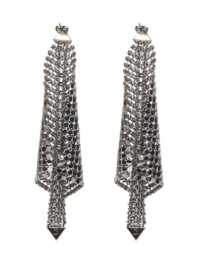 Rabanne Pixel Earrings In Metallic