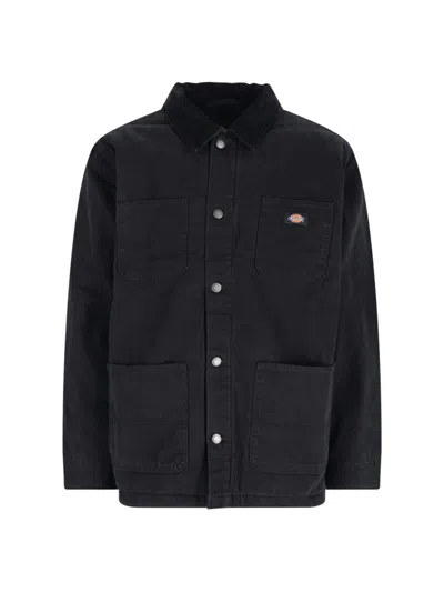 Dickies Casual Jacket With Chest And Front Pockets In Black