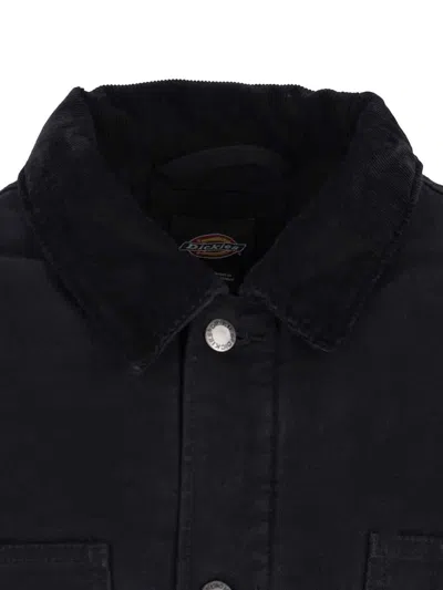 Dickies Casual Jacket With Chest And Front Pockets In Black