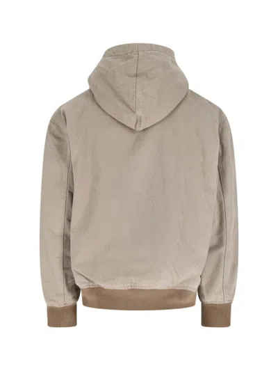 Dickies Relaxed Fit Jacket With Hood And Pockets In Neutral