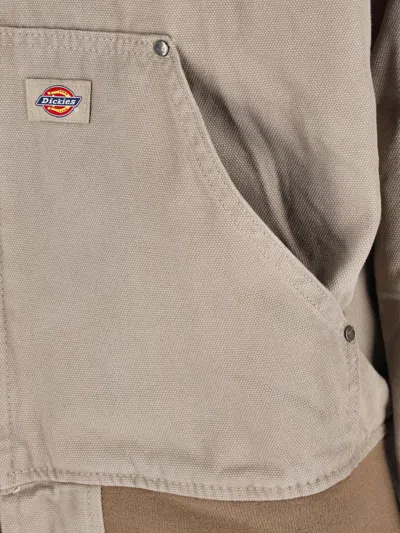 Dickies Relaxed Fit Jacket With Hood And Pockets In Neutral