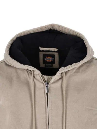 Dickies Relaxed Fit Jacket With Hood And Pockets In Neutral