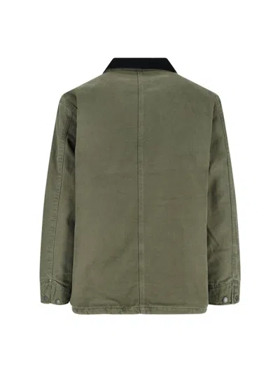 Dickies Relaxed Fit Jacket Corduroy Collar In Green