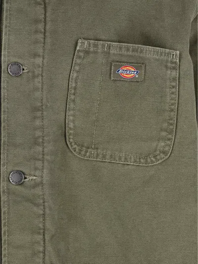 Dickies Relaxed Fit Jacket Corduroy Collar In Green