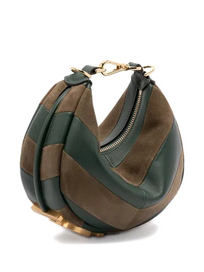 Fendi Women Mini Graphy Hobo Bag In Green