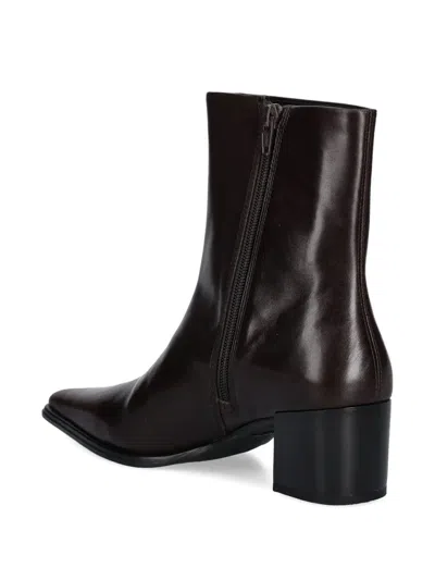 Vagabond 57mm Giselle Pointed-toe Ankle Boots In Brown