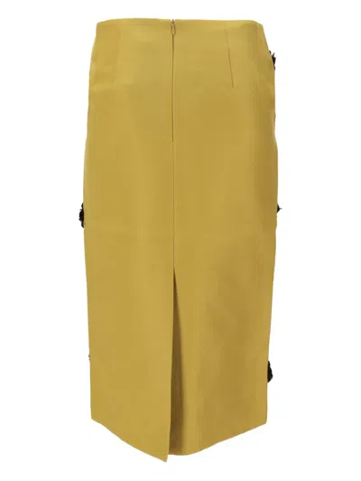 Shushu-tong Verzierter Bleistiftrock In Green