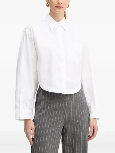 Hugo Boss Pocket Long-sleeve Shirt In White