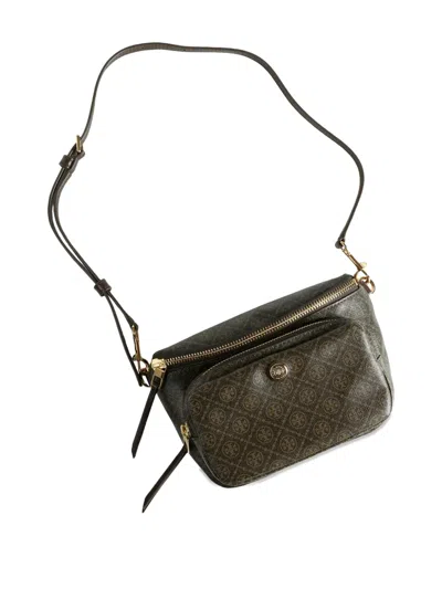 Tory Burch T Monogram Coated Canvas Mini Belt Bag In Brown