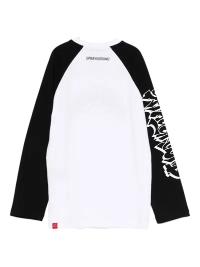 Sprayground Kid Shark-graphic Long-sleeve Sweatshirt In Black