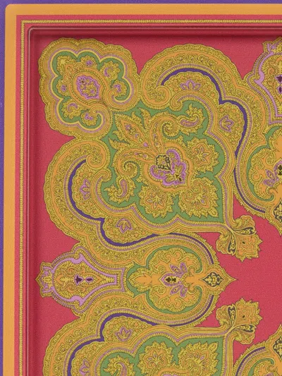 Etro Home Printed Coasters (set Of Two) In Multi