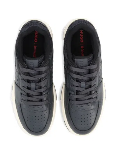 Hugo Boss Modern Sneakers With Unique Sole Design In Blue