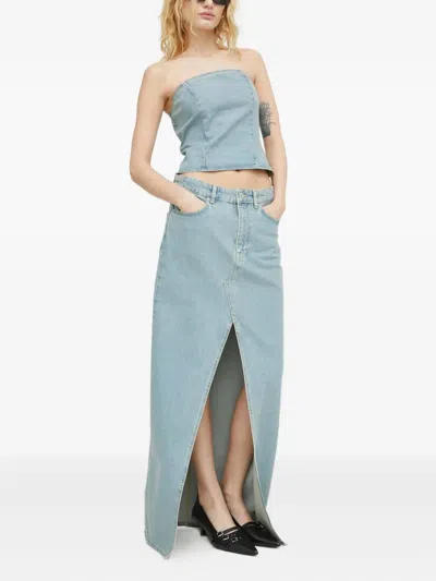 Won Hundred Belt-loop Maxi Skirt In Blue