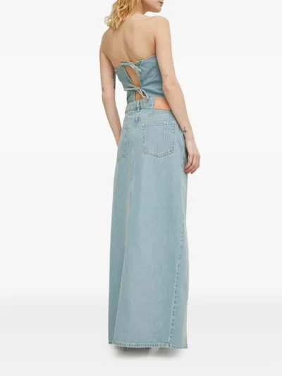 Won Hundred Belt-loop Maxi Skirt In Blue
