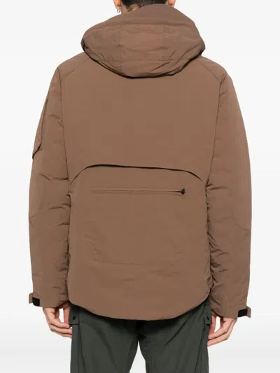 Jg1 Padded Hooded Jacket In Brown