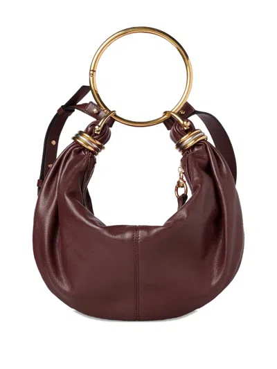 Chloé Small Bracelet Hobo Bag In Brown