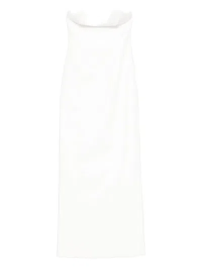 Solace London Senna Strapless Maxi Dress In White