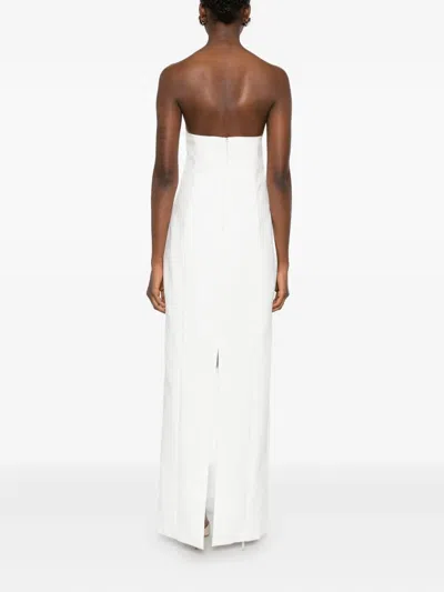 Solace London Senna Strapless Maxi Dress In White