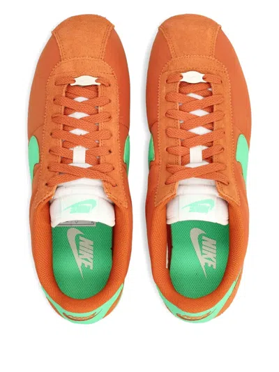 Nike Cortez Txt Logo Patch Sneakers In Orange