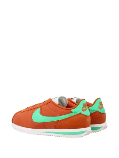 Nike Cortez Txt Logo Patch Sneakers In Orange