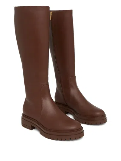 Gianvito Rossi Zip Boots In Brown