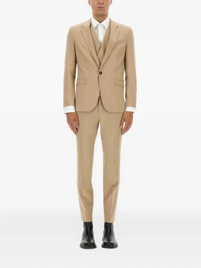 Hugo Boss Hugo Slim Fit Three Piece Suit In Neutral