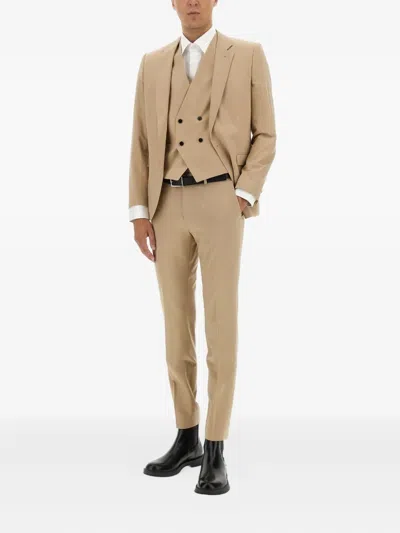 Hugo Boss Hugo Slim Fit Three Piece Suit In Neutral