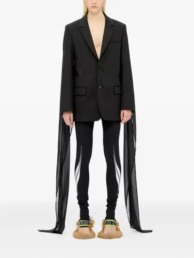Msgm Long-sleeve Blazer In Black