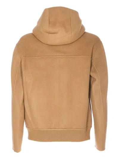 Mackage Jay Shearling-hood Jacket In Nude