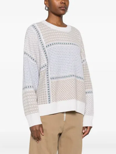 拼贴设计圆领毛衣