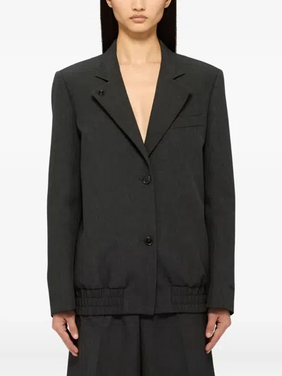 Msgm Long-sleeve Jacket In Black