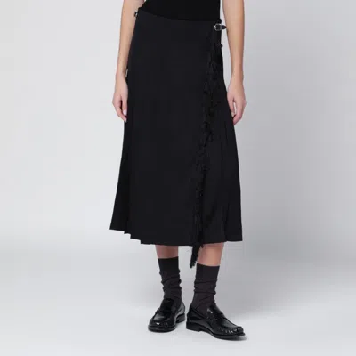 Durazzi Milano Adjustable-straps Midi Skirt In Black
