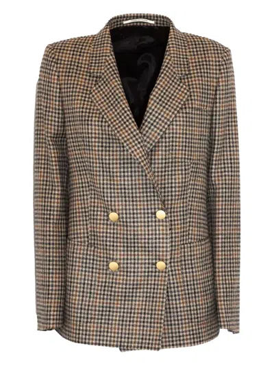 Tagliatore Check-pattern Double-breasted Blazer In Multi