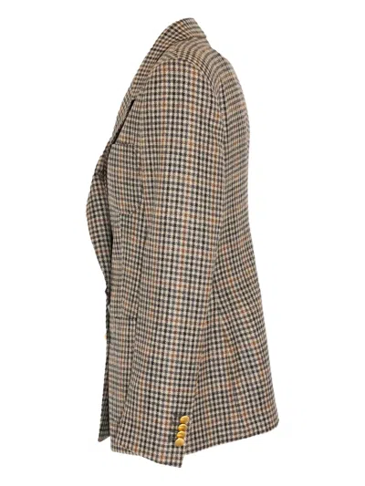 Tagliatore Check-pattern Double-breasted Blazer In Multi