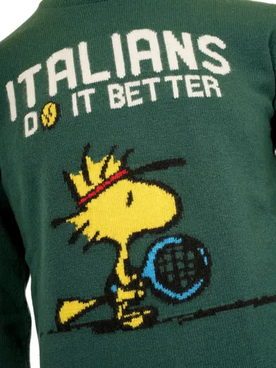 Mc2 Saint Barth Heron Graphic Sweater In Green