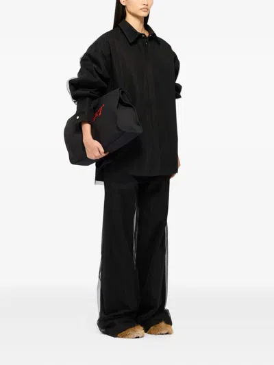 Msgm Long-sleeve Shirt In Black