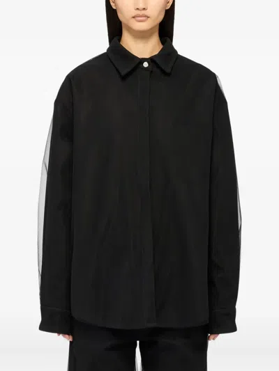 Msgm Long-sleeve Shirt In Black