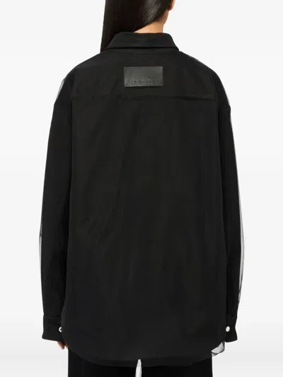 Msgm Long-sleeve Shirt In Black