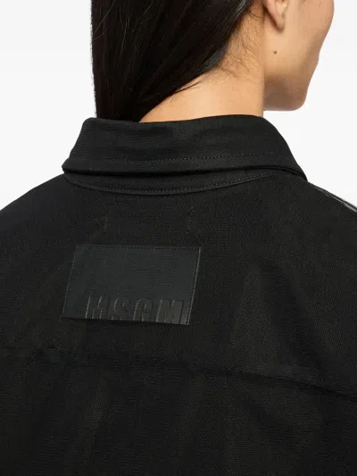 Msgm Long-sleeve Shirt In Black