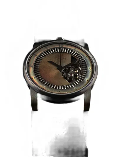 Fob Paris R413 Solid Torch Leather 41.3mm In Black