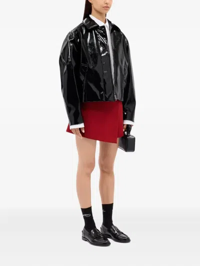 Msgm Long-sleeve Bomber Jacket In Black
