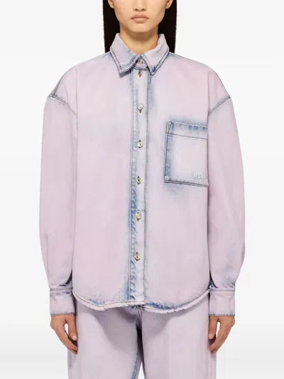 Msgm Button Shirt In Pink